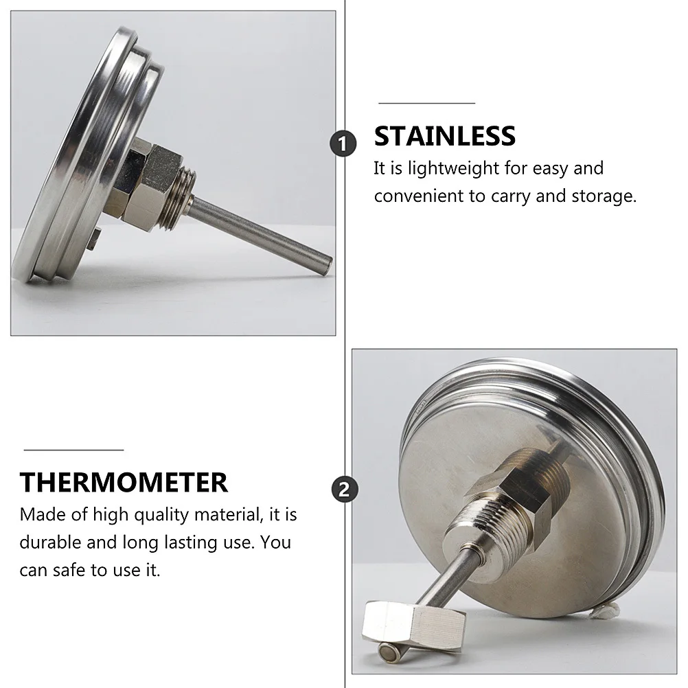 Thermomètre de cuisson en acier inoxydable pour four, cuisson des aliments, thermomètre à cadran multifonction domestique pour la cuisine, jauge de température de la viande