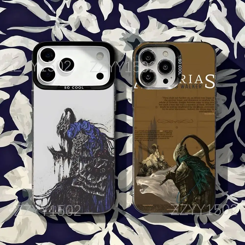 

A-Artorias The Abyss Walker For iPhone 17,16,15,14,13,12,X,8,Pro,Max,Plus,SE4,Air,Mini Anti-Slip Black IMD Matte Case