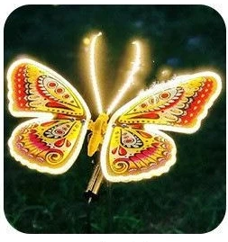 40cm Colorful Butterfly Light, Waterproof Landscape Light, Garden Decorative Light-12V Power Adapter Included for Free