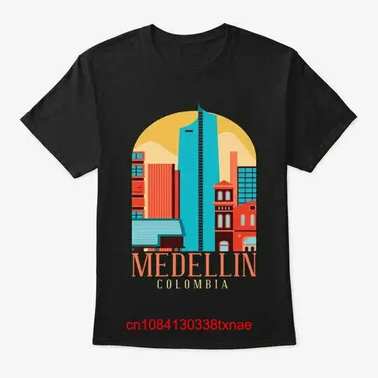 Сувенирная футболка Skyline Colombia Medellin с длинным или коротким рукавом