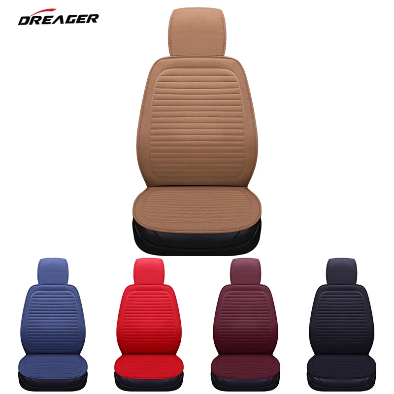 

Universal Flax Car Seat Cover Four Seasons Front Cushion Protector Van Summer Auto Linen Pad Automobile Chair Mats Backrest