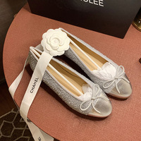 2023 Spring and Autumn New Fashion Bow Sweet Round Head Shallow Mouth Ballet Flat Bottom Women's Shoes