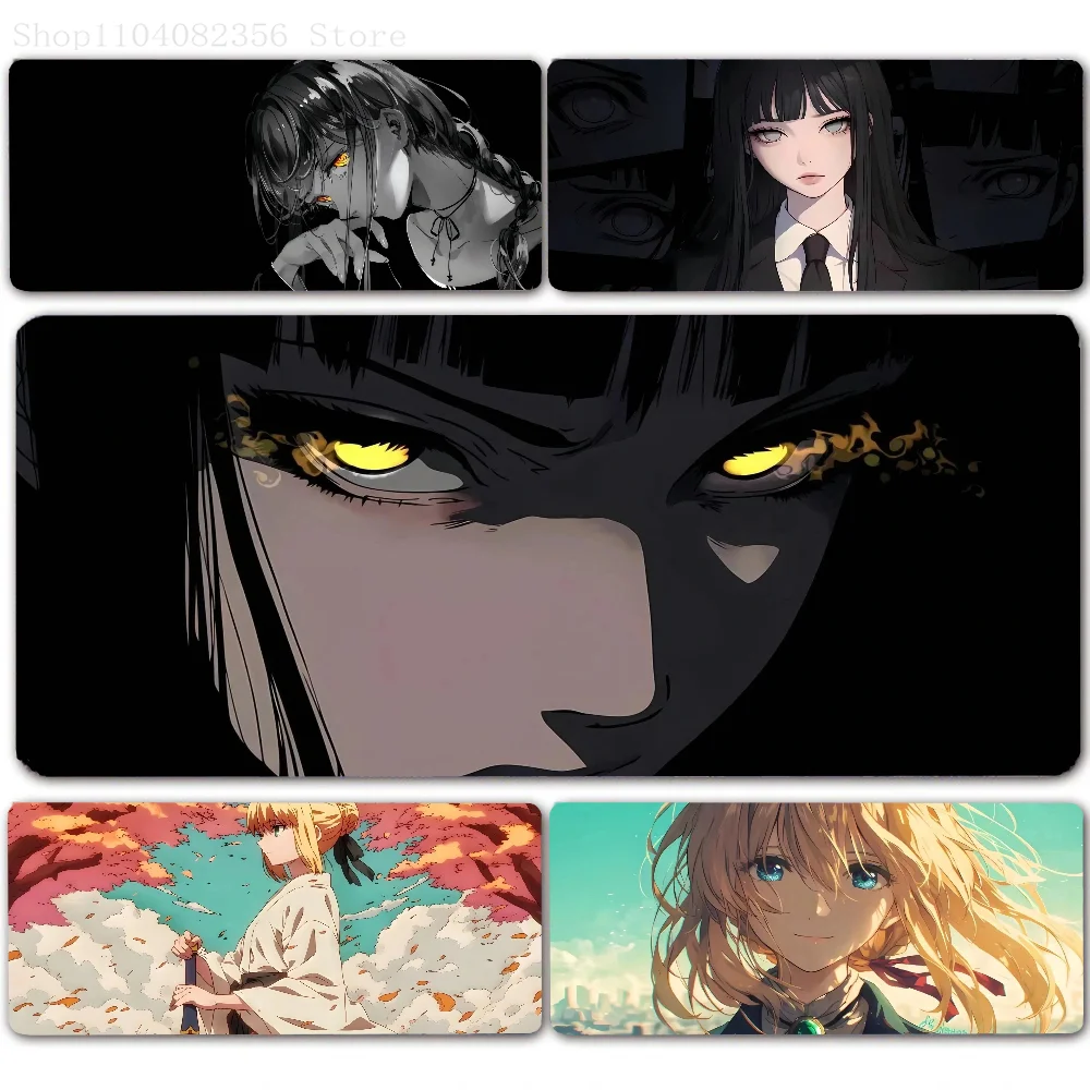 Anime C-Character Eyes Mousepad Non-slip Suitable For Office Computers Laptops E-sports Game Desk Mats XXL Keyboard