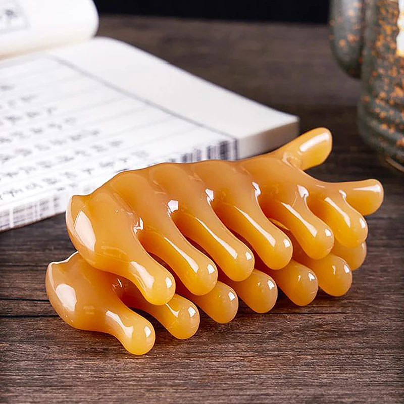 Resin Nose Massager Head Cervical Spine Massage Hair Comb Gua Sha Board Promote Blood Circulation Dolphin Head Nose Lifting Tool