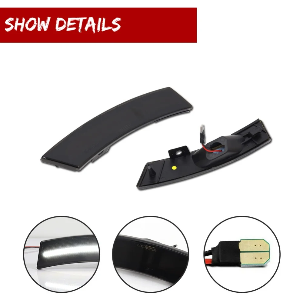 سيارة LED المصد الأمامي الجانب ماركر أضواء المؤشر الجمعية ل ميركوري ميلان 2010 2011 2012 بدوره مصباح إشارة مصباح إيقاف السيارة 12 فولت #2