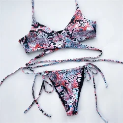 Sexy String Extrem Bikini Leopard Swimsuit Push Up Bandage Micro Swimwear Women Beach Outfit Brazilian Bathing Suit Tangas Mujer