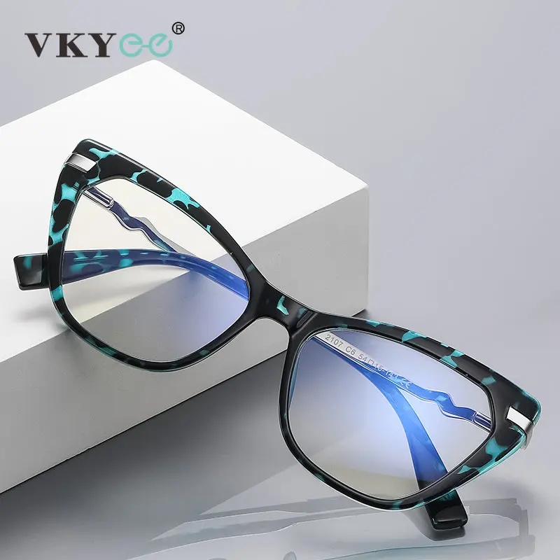 VICKY Cat Eye Anti Blue Light Blocking Reading Glasses Women Prescription Anti-reflective Optical Personalized Glasses PFD2107