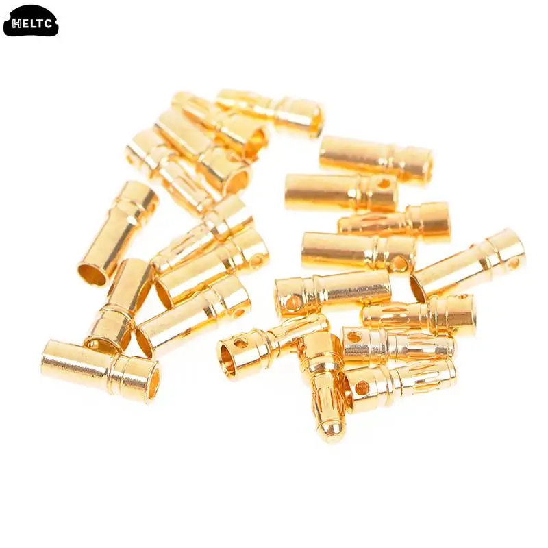 10pairs 3.5mm Gold-plated Bullet Banana Plug Connector For RC Motor Battery Male+Female Connector