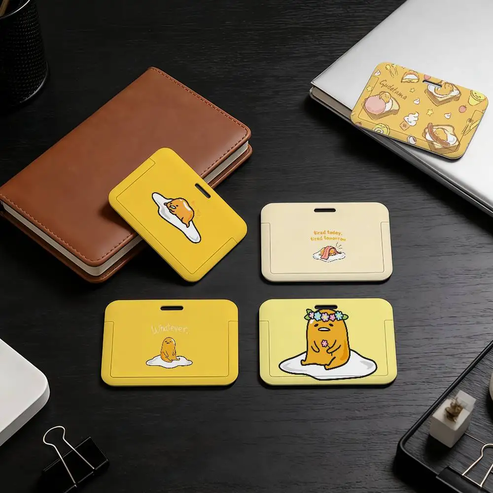 

Милые чехлы-держатели для карт G-Gudetama Egg, держатели для пропусков, чехлы для студенческих и детских проездных на автобус, чехлы для удостоверений личности
