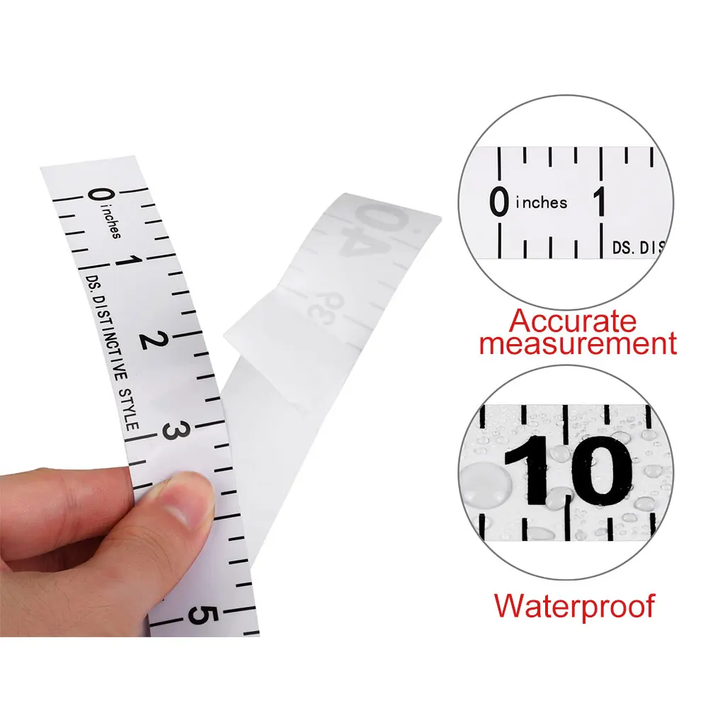 1/2M Self-Adhesive Measuring Tape Stainless Steel Workbench Ruler Adhesive Backed Tape Measure Metric Scale Rust-Proof Ruler