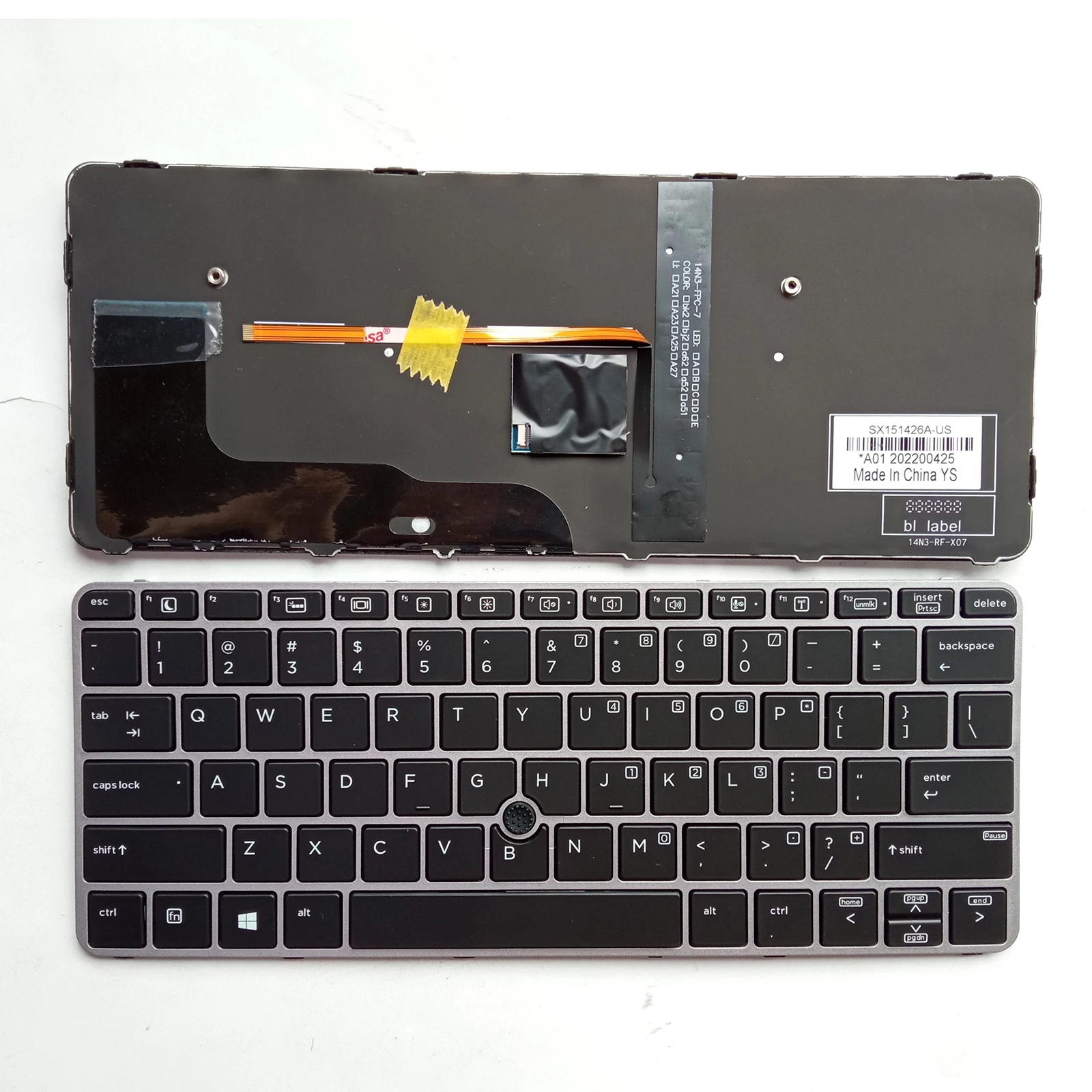 Teclado portátil dos EUA para HP EliteBook, Novo, 820 G3 820 G4 725 G3 725 G4