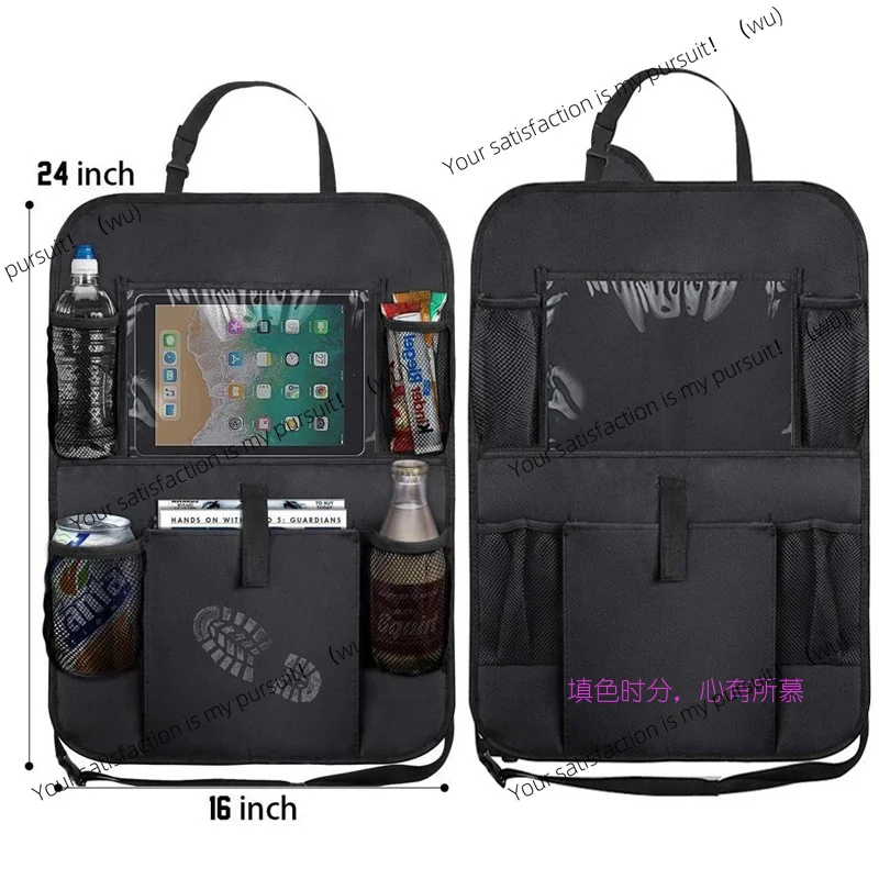 Car Backseat Organizer with Touch Screen Tablet Holder Auto Storage Pockets Cover Car Seat Back Protectors Car Accessories