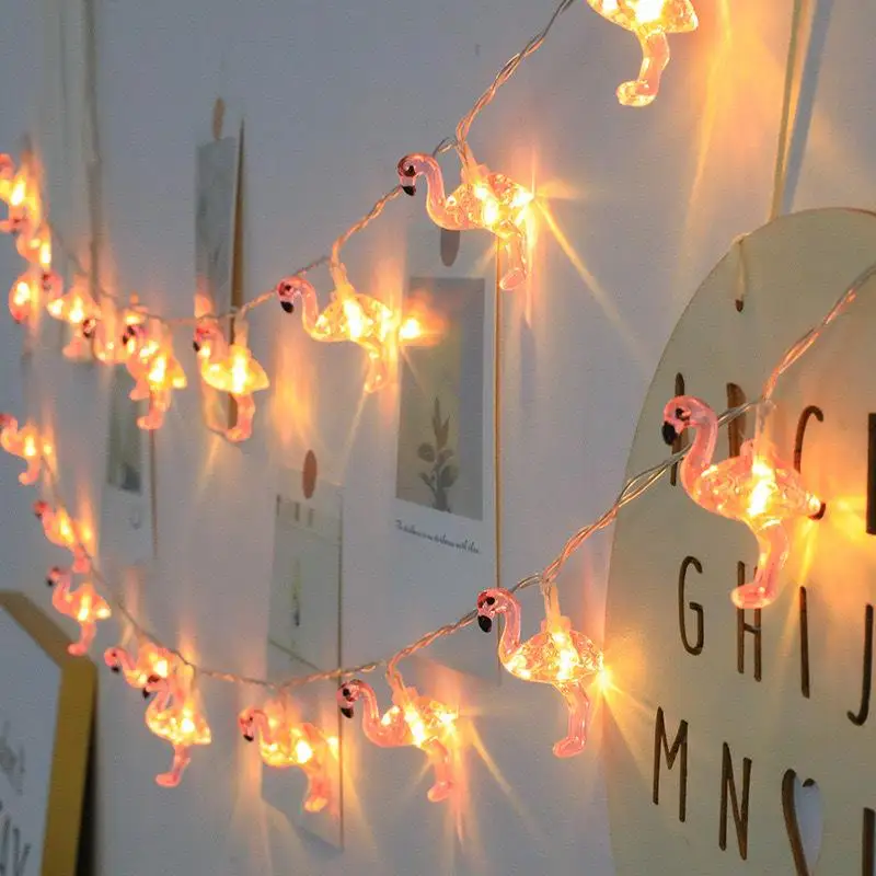 【W】سلسلة ضوء هاواي الصيفية الأناناس فلامنغو شجرة جوز الهند أوتار خفيفة الفاكهة الاستوائية الخفيفة للأطفال حفلة عيد ميلاد هاواي