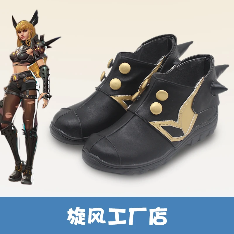 Magiczna Gra Cosplay Rivali Buty Botki Superbohater Halloween Karnawał Czarne Buty Szyte na Miarę