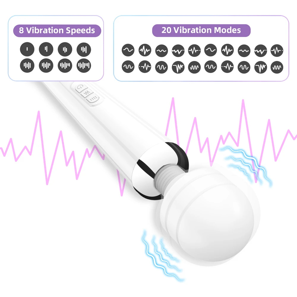 G Spot Massager Vibrators for Women USB Charging Huge Magic Wand Clitoris Vibrators Big AV Sticks for Female Adult 18 Sex Toys