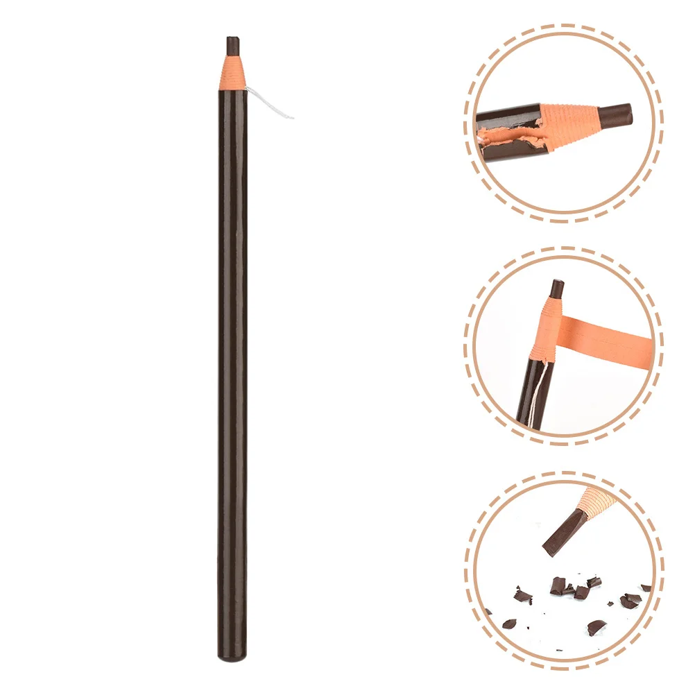 Waterproof Eyebrow Pencil Tearable Design Long-Lasting Smudge Proof Brow Makeup Tool for Women Natural Dark Brown Shade