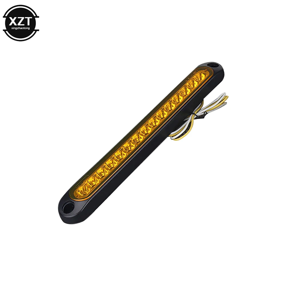 Trailer Identificação Turn Signal Luz Traseira, Caminhão Luzes Marcador Lateral Traseiro, Bar Faixa, Vermelho, Amarelo, Branco, 15 LED, 12V, 24V