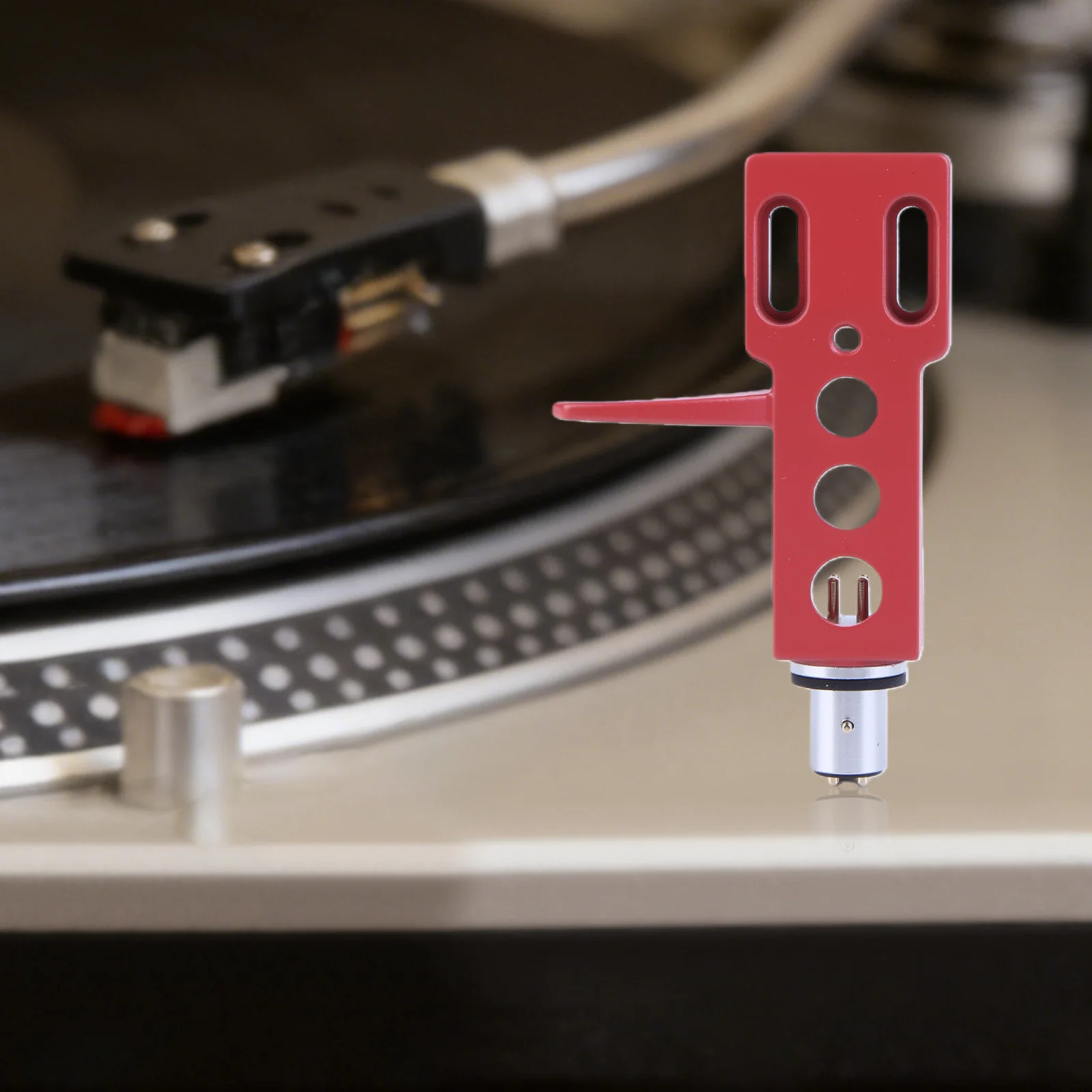 Cartridge Headshell Stylus Holder with 4 Lead Wires LP Headshell for LP Vinyl Record Player Turntable Phonograph
