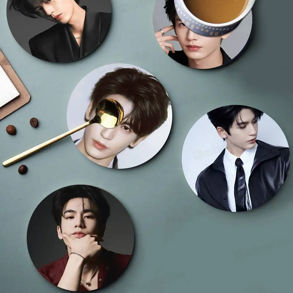 Hot Actor ZhangLingHe 1pc Pattern Coaster Tea Cup Heat Insulation Pad Anti-scalding Anti-slip Table Bowl Plate Mat