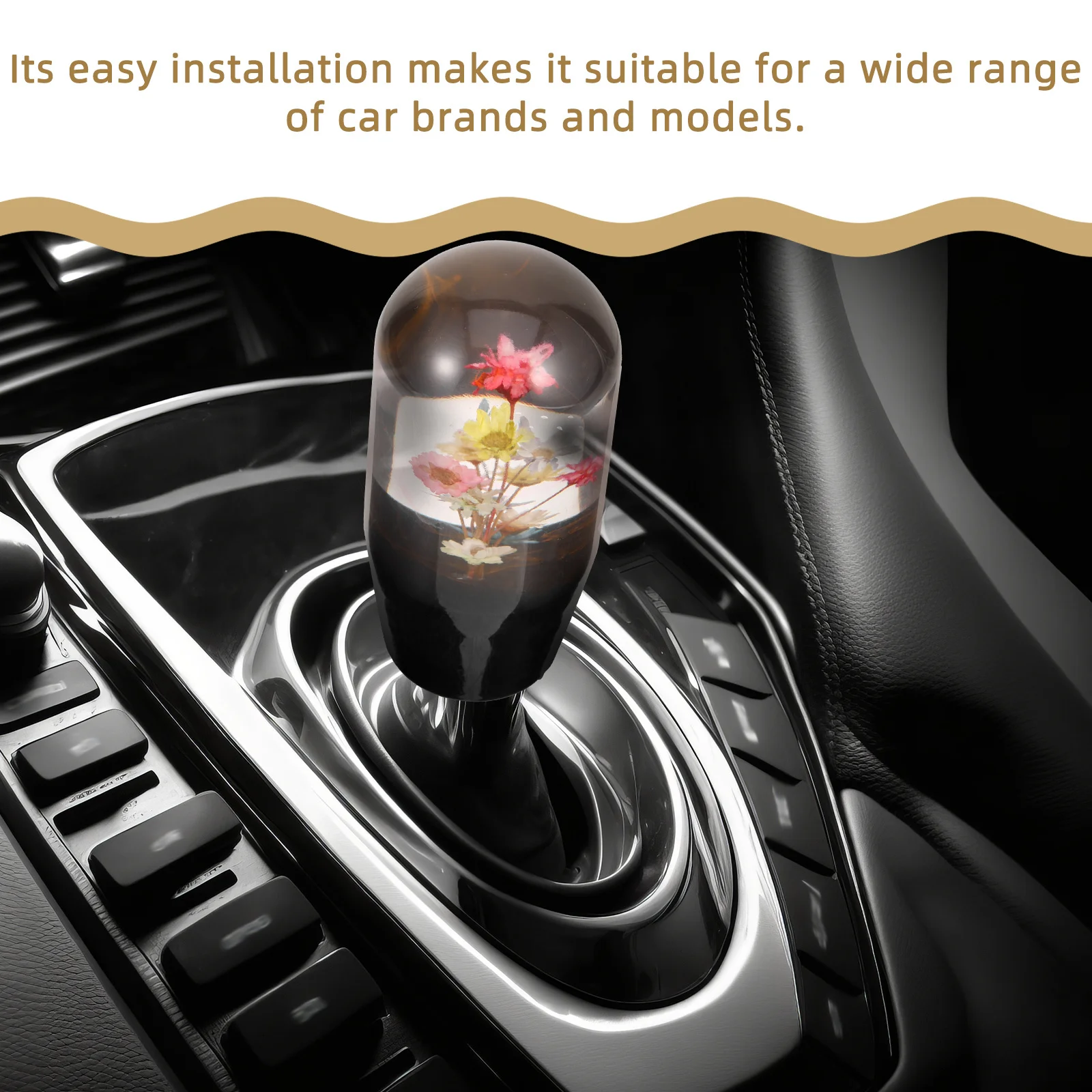 

Crystal Car Gear Shift Knob Lever Stick Handle Head 10cm Comfortable Grip Durable Auto Manual Transmission Shifter
