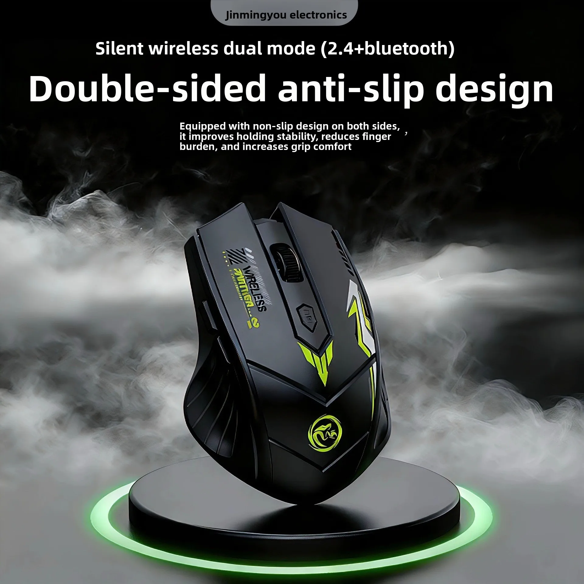 Mouse sem fio Wrangler - Mecha-estilo RGB retroiluminado, Bluetooth, silencioso, para jogos/E-Sports e escritório, leitura PUBG