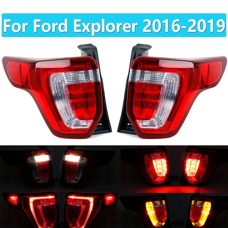 

Left/Right Car LED Rear Light Rear Tail Light LED Brake Light Assembly For Ford Explorer 2016 2017 2018 2019 USA Edition