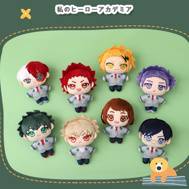 

12cm 100% Original Animation Stuffed Plush Toys Anime My Hero Academia Bakugou Deku Eijiro Tenya Iida Ochako Uraraka Pendants