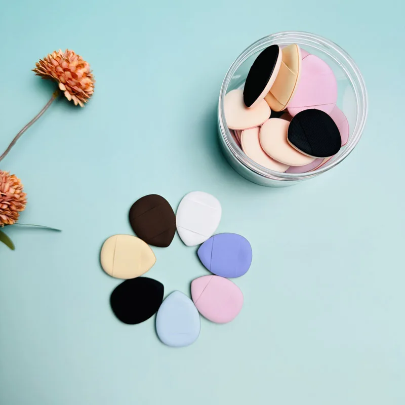 Mini Finger Puff Thumb Small Concealer Air Cushion Puff Water Drop Tip Concealer Makeup Sponge Soft Skin-friendly Dry Wet Dual U