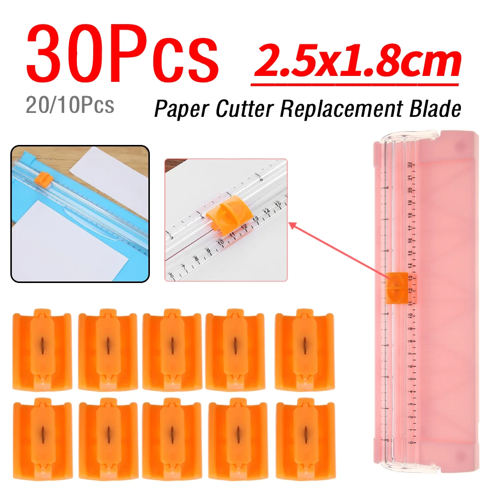 

10/20/30 шт. сменные лезвия для резака для бумаги с безопасной системой прижима, сменные режущие лезвия для триммера для бумаги формата А5