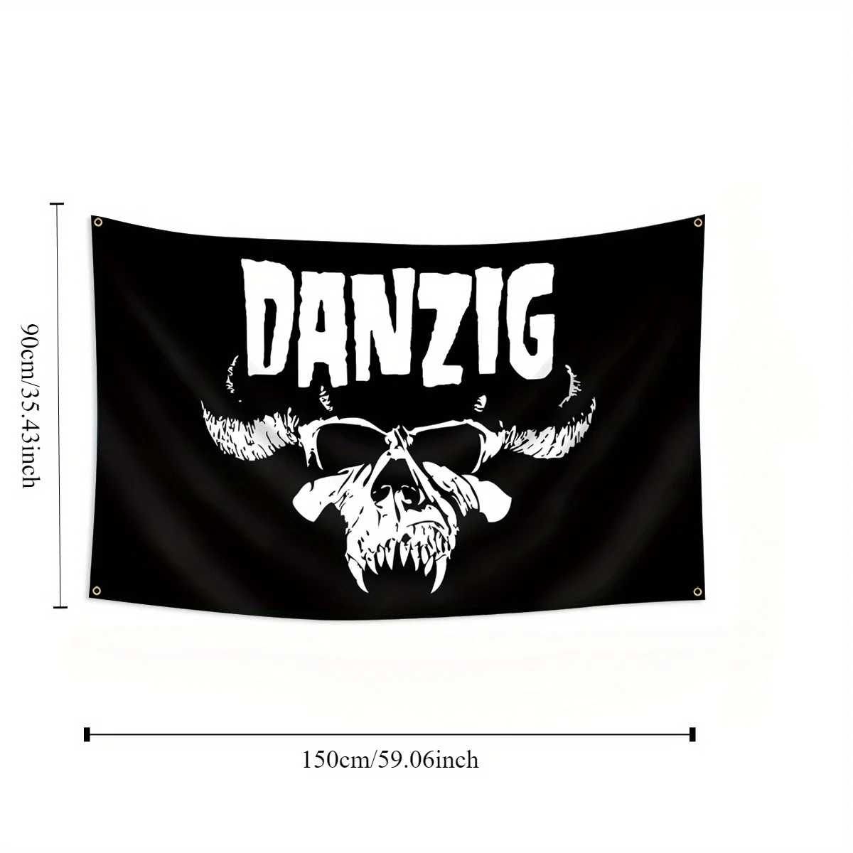 نسيج حائط جريء وحاد: احتضان الظلام والدرامي مع التصميم المذهل هذا الذي يتميز بالاسم "DANZIG" في العاصمة