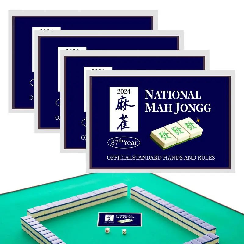 Mah Jongg Cards 2024 National Mah Jongg League Card 4 Pcs Official Standard Hands And Rules Mahjong Scorecard Large Print