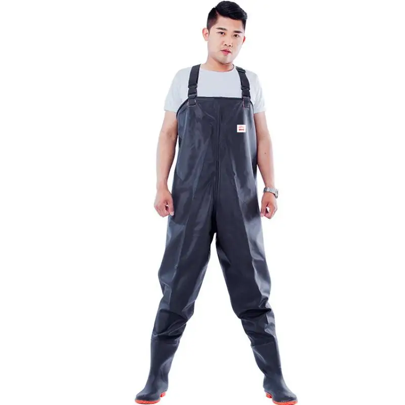 Fishing Waders Pants Adult Set Waterproof PVC Trousers Overalls With Boots Men Women Chest Wader Fishery Apparel Gear Suit Kits