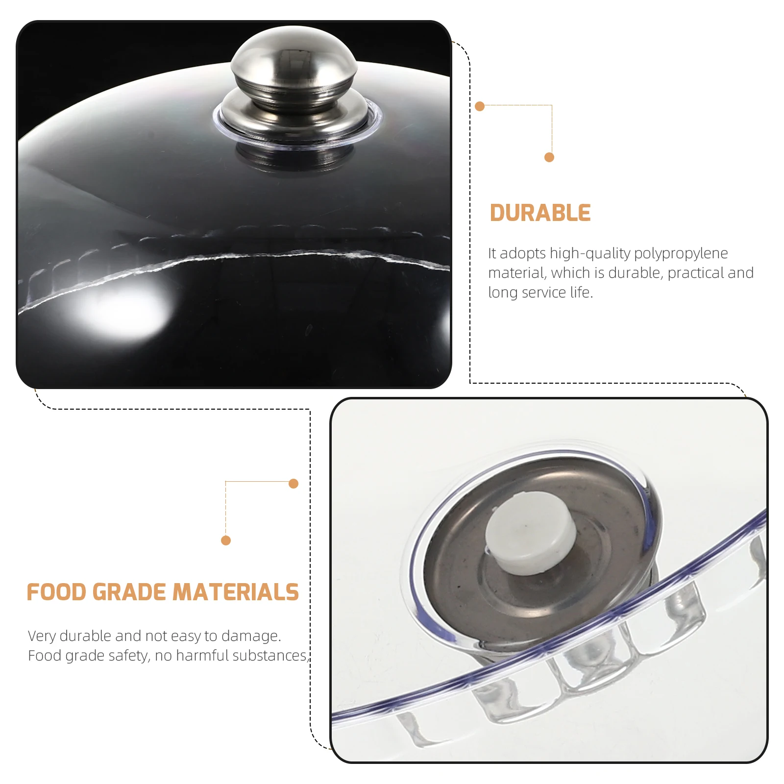

Cake Plate Lid Cupcake Dome Cover Protective Case Covers Cakes Pp Food Protection
