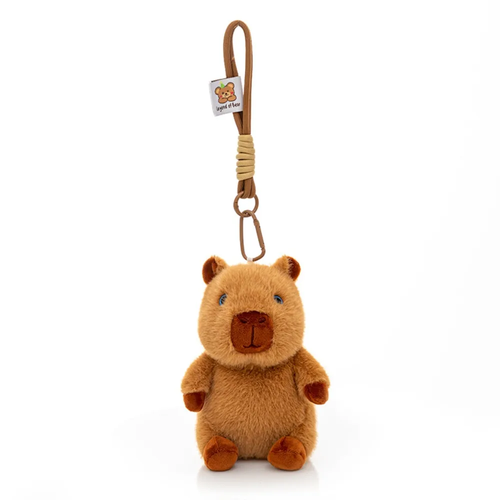 

Stuffed Doll Plush Capybara Bag Pendant Funny PP Cotton Plush Capybara Key Ring Cute Ornament Cartoon Animal Keychain Children