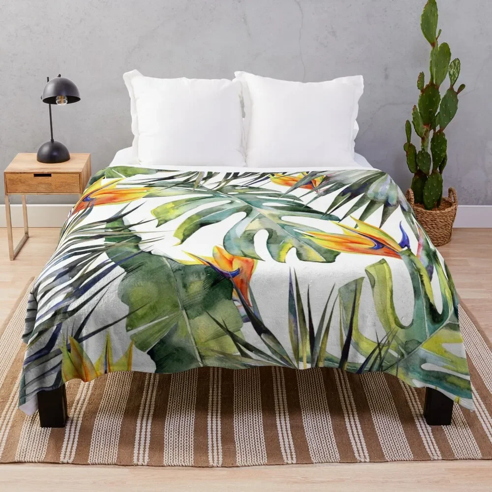 

TROPICAL GARDEN Throw Blanket Sleeping Bag blankets ands Flannel Fabric Blankets