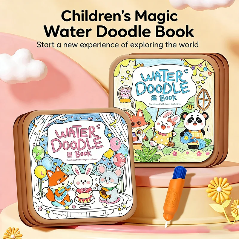 

Children'S Magical Water Picture Book Repeatedly Doodling, Drawing, Toy Coloring Book Early Education Enlightenment Quiet Book