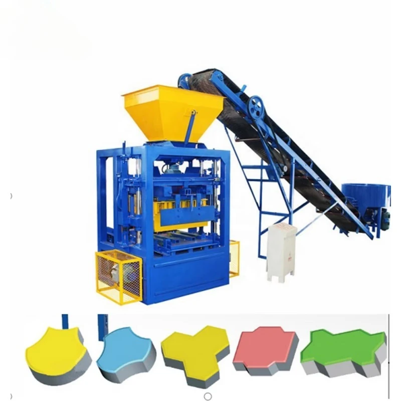 Customized QT4-24 Concrete Interlocking Brick Machine Environmentally Friendly Building Block Machine PLC Controlled Brick Makin