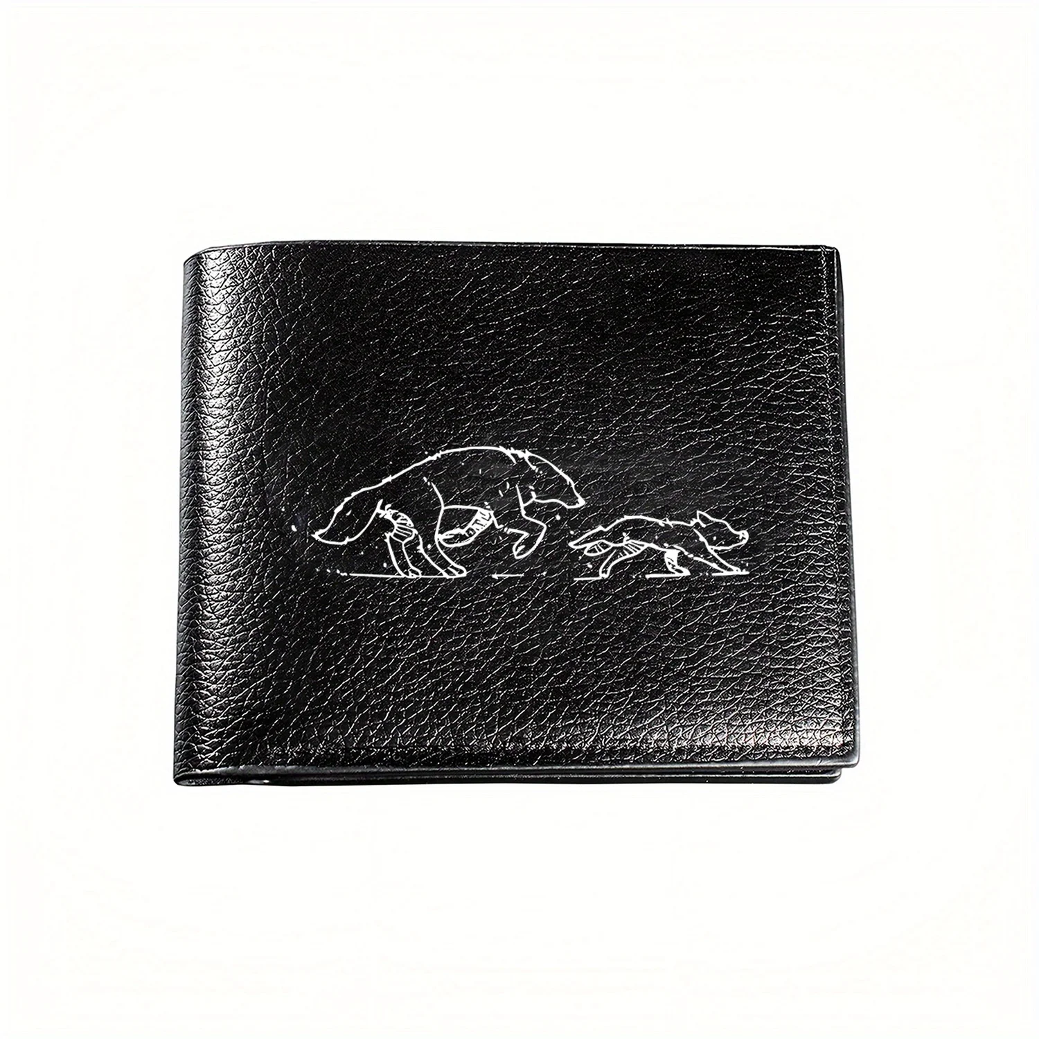 Two Wolves Running,Wild Animal Graphic Print Design,Premium nice Men's Wallet,Stylish Christmas Gift for Husband,Boyfriend,Dad,B