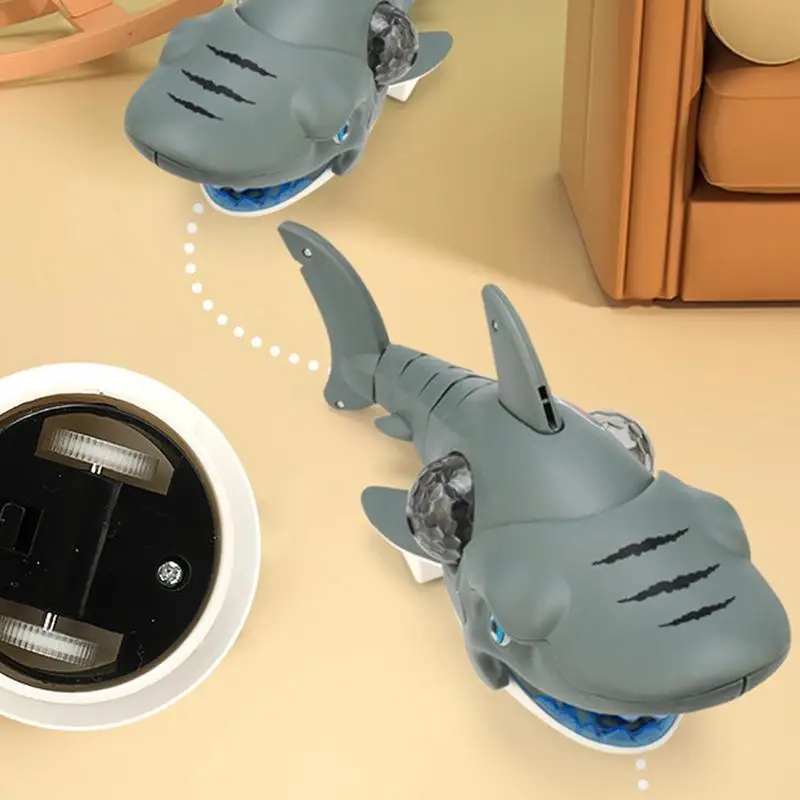 Electric Shark Toys with Lights and Sound Walking Shark Children Sensory Toy Colorful Moving Music Toys for Kids Birthday Gifts