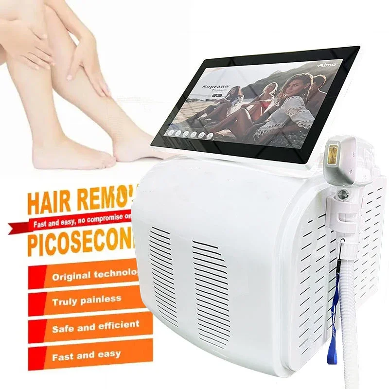 2024 portable professional diode ice titanium laser body hair removal machine 808 755 Alexandrite equipment 3-wave permanent