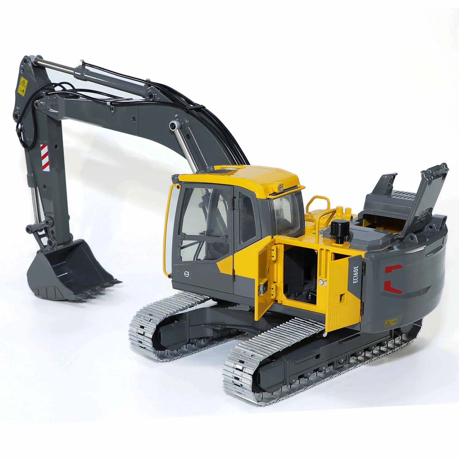 EC160E 1/14 RC Toy Electric Excavator Double E Remote Control Digger RTR Full Alloy Metal Engineering Vehicle Lights TH23137