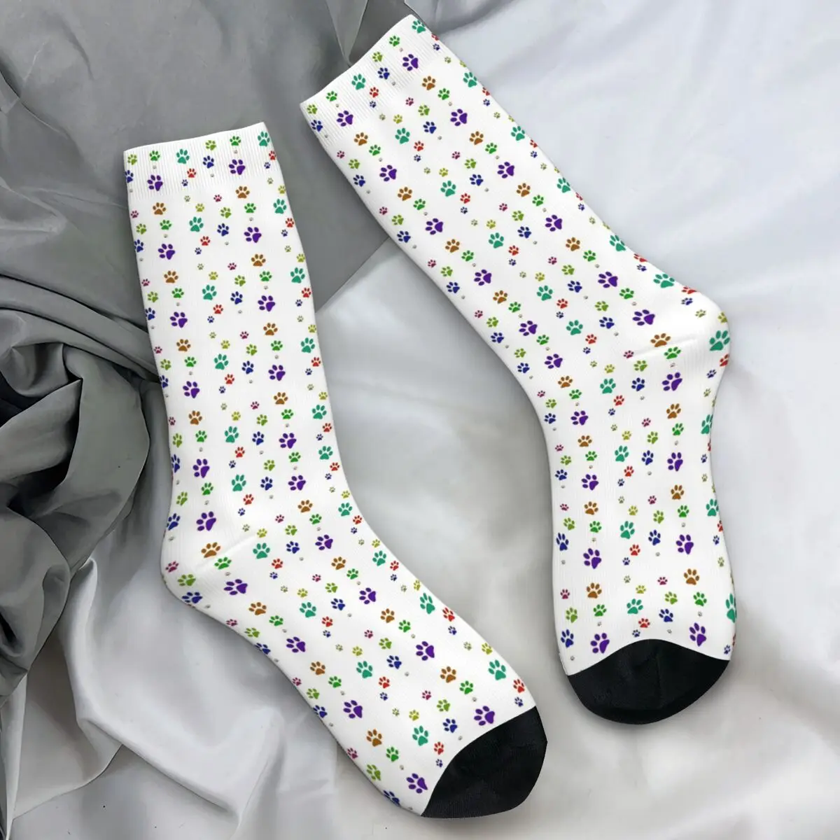 

Красочные носки с собачьей лапой и животными, зимние чулки, готические мужские мягкие дышащие носки, спортивные противоскользящие носки с графикой для бега