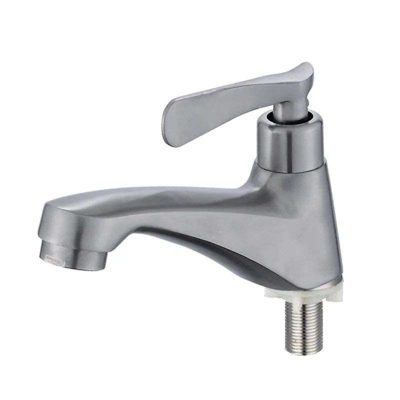 

304 Stainless Steel Nickel Finish Basin Faucet Washing bathroom sink faucet single Lever water tap badkamer robinet pour vasque