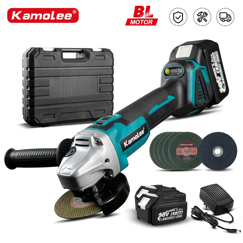 Kamolee-rebarbadora sem Fio sem Escova Ferramentas Elétricas de Corte Compatível com Bateria Makita 18v Velocidades M10 100 mm 18500rpm
