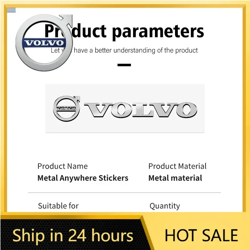 

Наклейки-эмблемы 3D металлические для руля, декоративные наклейки для интерьера автомобиля Volvo XC40 XC60 XC70 XC90 V40 V60 C30 C70 S60
