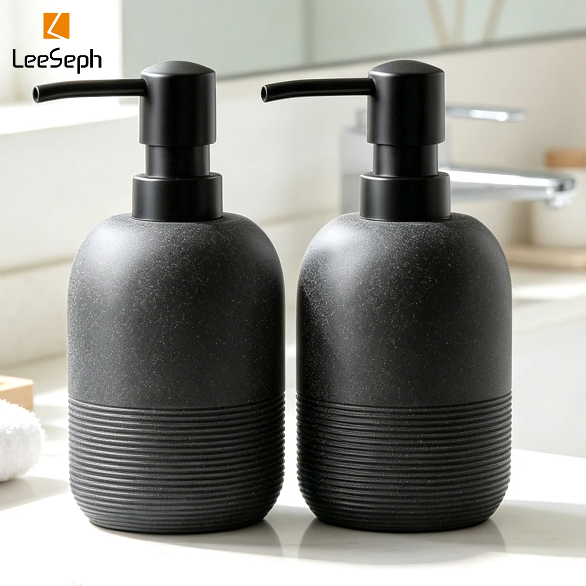 

2pack Matte Soap Dispenser Sets with Pump,Hand Soap and Lotion Dispenser for Bathroom Countertop for Kitchen