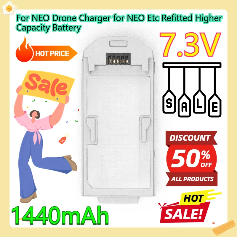 

For NEO Drone 2500mAh 7.3V Charger for NEO Etc Refitted Higher Capacity Battery