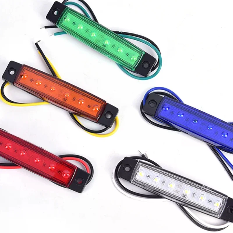 

1PC 12V 6LEDS Lorry Side Marker Indicator Low Led Trailer Light Rear Side Lamp