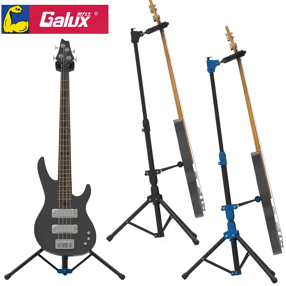 Galux Guitar Floor Stand with Auto Gravity Lock Foldable Universal Tripod Holder for Acoustic/Electric Guitar Bass & Cello