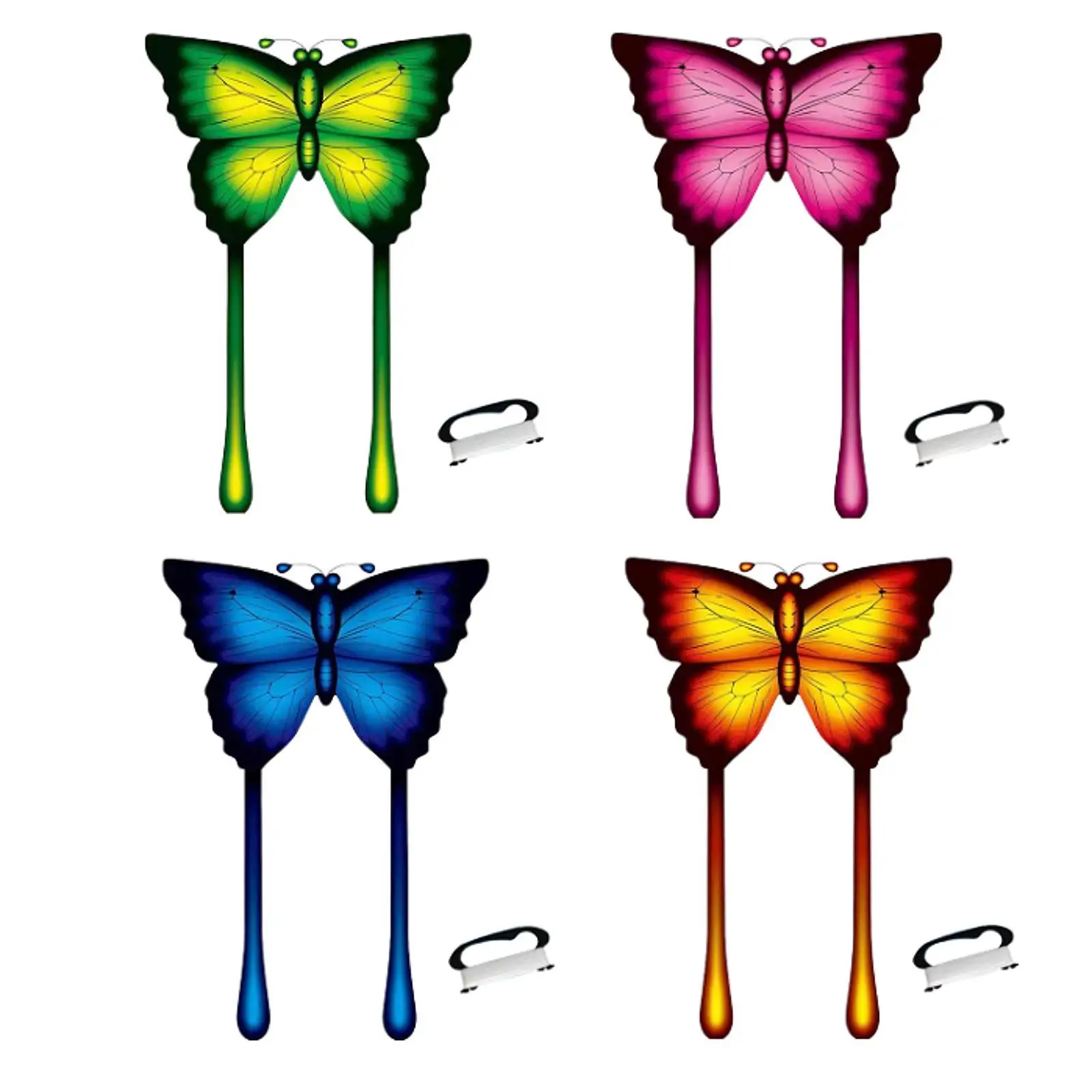 

Воздушный змей-бабочка, ручка линии 328 футов в комплекте, портативный детский змей, забавная пляжная игрушка для игр на открытом воздухе, праздник 8-12 лет